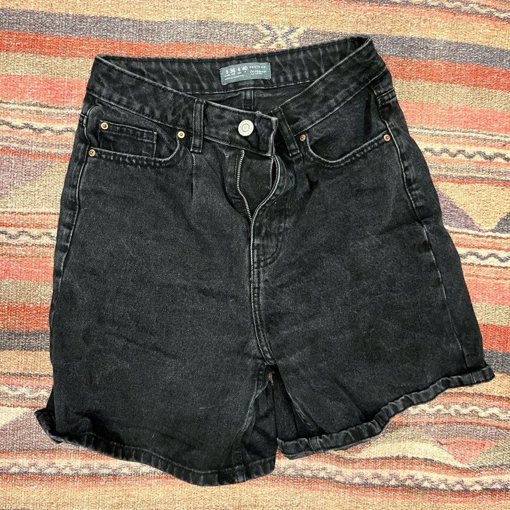 black denim shorts, primark
